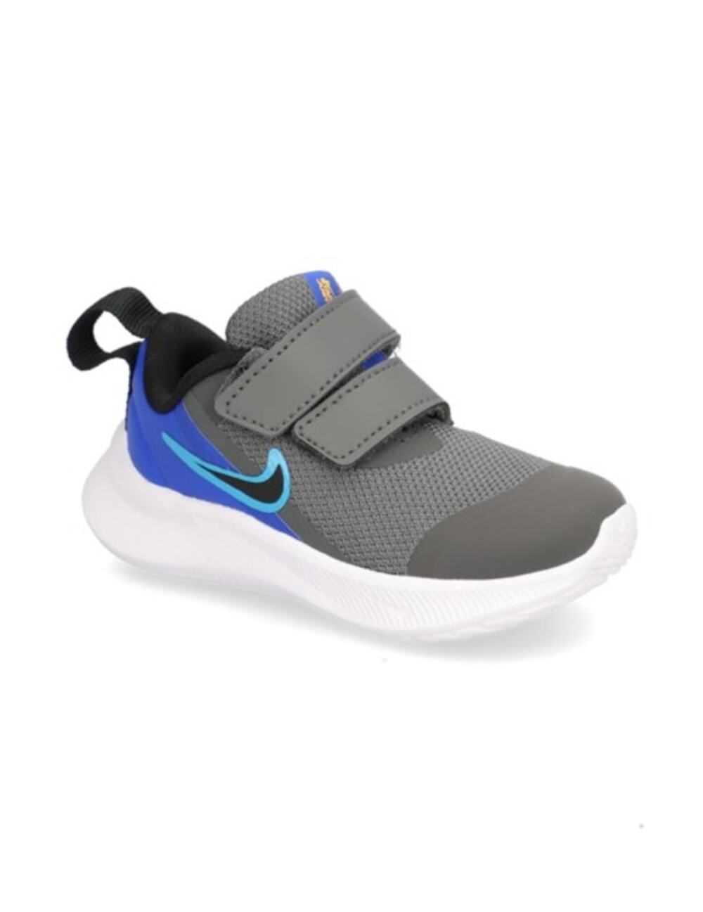 NWT Nike Pico 5 -Unisex Children's Trainers Iron Grey Black Blue 3.5UK-4C